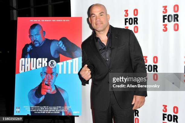 Tito Ortiz attends a special screening of ESPN 30 For 30 documentary "Chuck & Tito" at The GRAMMY Museum on October 10, 2019 in Los Angeles,...