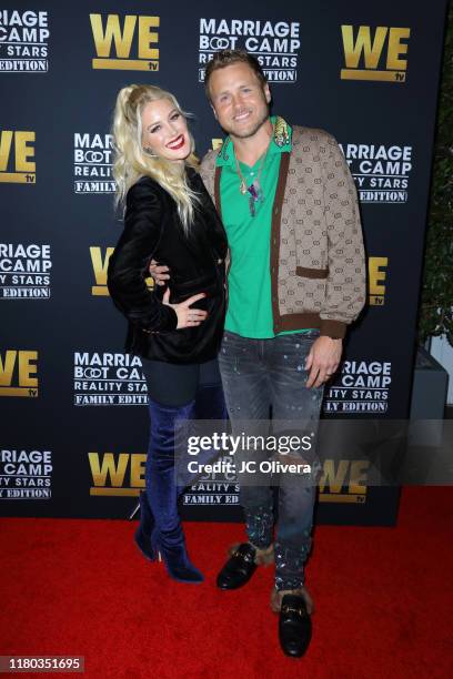 Heidi Montag and Spencer Pratt attend WE tv celebrates the premiere of 'Marriage Boot Camp' at SkyBar at the Mondrian Los Angeles on October 10, 2019...