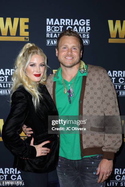 Heidi Montag and Spencer Pratt attend WE tv celebrates the premiere of 'Marriage Boot Camp' at SkyBar at the Mondrian Los Angeles on October 10, 2019...