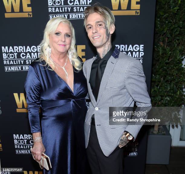 Jane Carter and Aaron Carter attend WE tv Celebrates The 100th Episode Of The "Marriage Boot Camp" Reality Stars Franchise And The Premiere Of...
