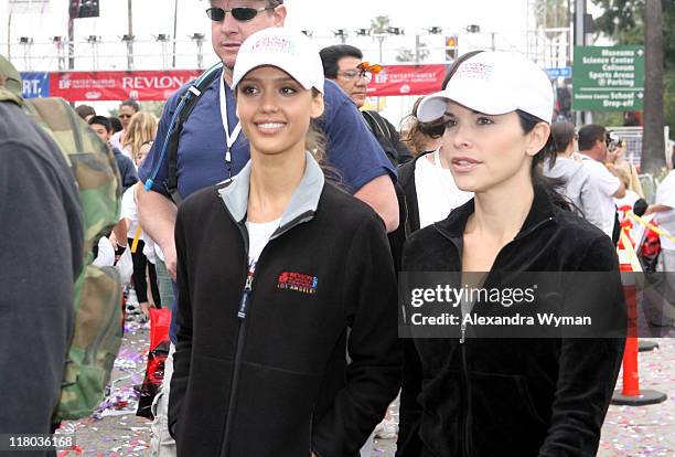 Jessica Alba and Lauren Sanchez Whitesell during The Entertainment Industry Foundations 14th Annual Revlon Run/Walk for Women at Los Angeles...