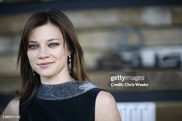 Amy Smart during E! and EMA's 2007 Golden Globe After Party - Red Carpet and Inside at Beverly Hilton in Beverly Hills, California, United States.