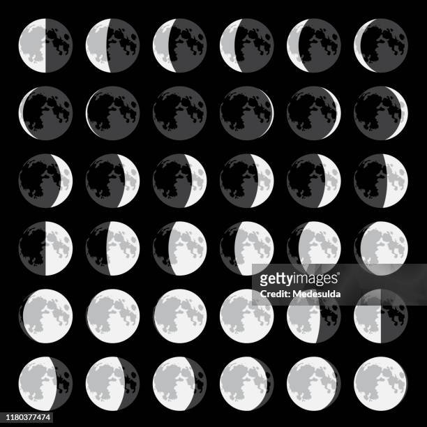 moon - moon surface stock illustrations