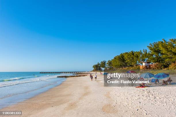 florida (us) - manatee beach on anna maria island - anna maria island stock pictures, royalty-free photos & images