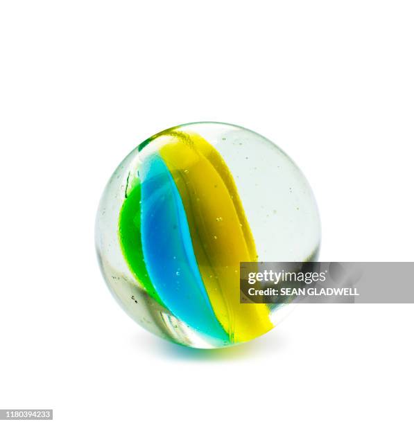 colourful glass marble - bille photos et images de collection