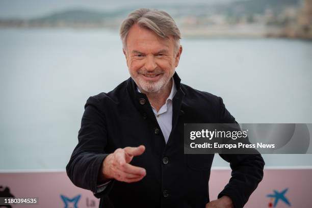 The actor Sam Neill, who is celebrated for his career at the Sitges Film Festival 2019, gives a press conference during the ninth day of the 52...