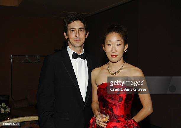 Alexander Payne and wife Sandra Oh during Palm Springs International Film Festival Awards Gala presented by Tiffany & Co. - Press Room and Back Stage...