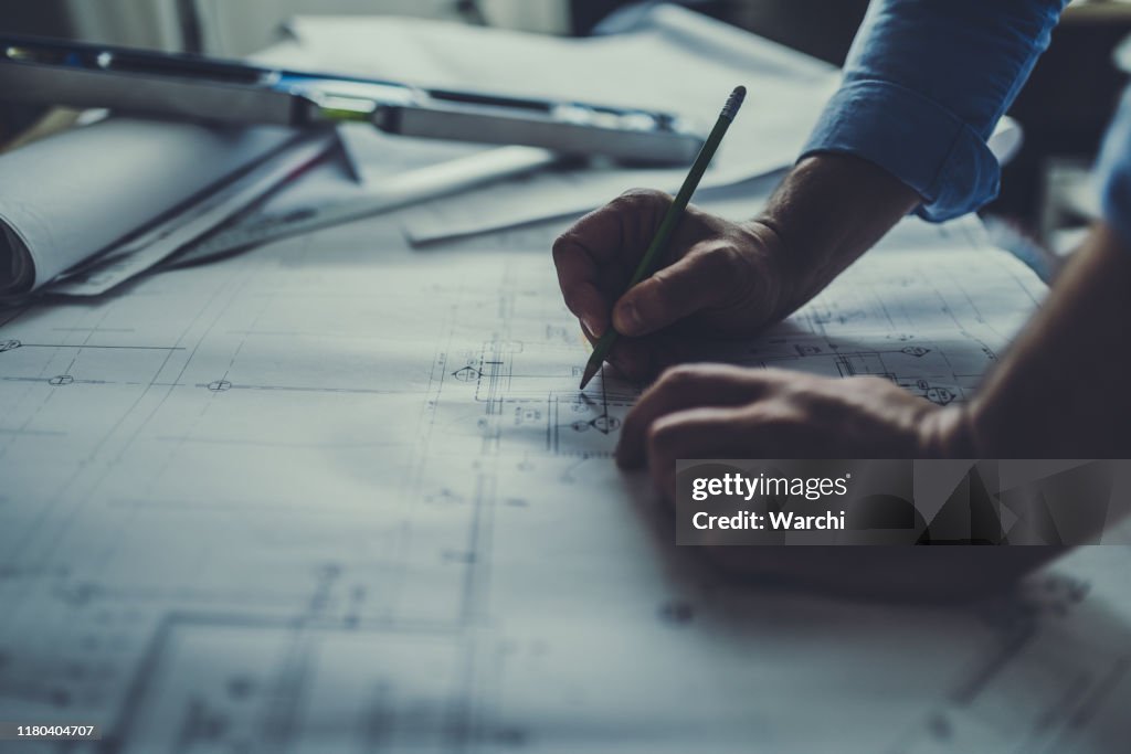 Engineer working late