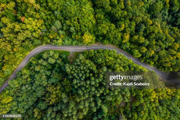 vista del dron de carretera - carretera elevada fotografías e imágenes de stock