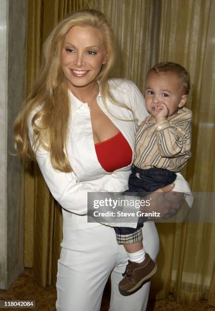 Cindy Margolis & Son during 5th Annual Lullabies & Luxuries Luncheon and Fashion Show Benefiting Caring for Children & Families With AIDS at Regent...