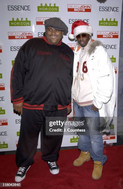 Ruben Studdard and Sean "P. Diddy" Combs during Sean John Boys Host 3rd Annual Skating Party to Benefit Safe Horizon at Rock Center Cafe at...