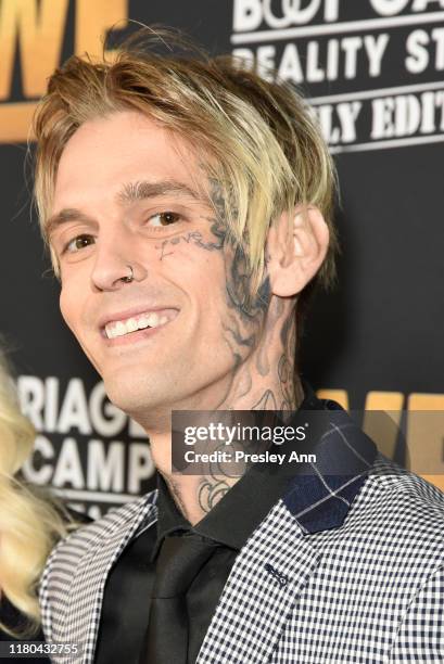 Aaron Carter attends WE tv Celebrates The 100th Episode Of The "Marriage Boot Camp" Reality Stars Franchise And The Premiere Of "Marriage Boot Camp...