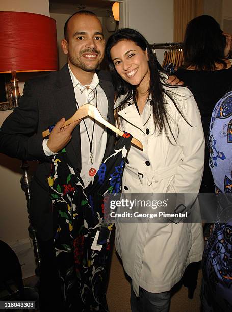 Sam Velez and Bahar Soomekh during Haven House 2007 Oscar Suite - Day 2 at Private Residence in Beverly Hills, California, United States.