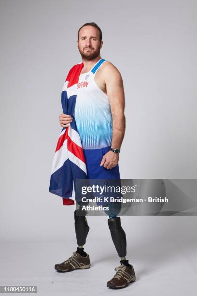 Luke Sinnott of the Great Britain & Northern Ireland Para Athletics team poses for a portrait on November 5, 2019 in Dubai, United Arab Emirates. The...