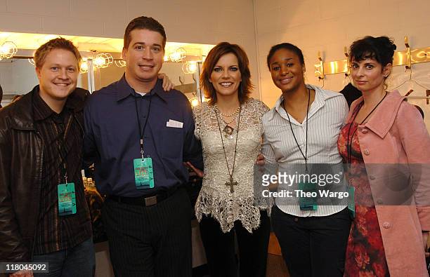 Martina McBride and guests backstage during 106.7 Lite FM - "One Night With Lite" Concert - Backstage at Madison Square Theater in New York City, New...