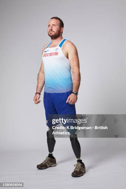 Luke Sinnott of the Great Britain & Northern Ireland Para Athletics team poses for a portrait on November 5, 2019 in Dubai, United Arab Emirates. The...