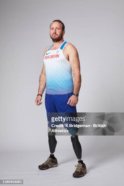 Luke Sinnott of the Great Britain & Northern Ireland Para Athletics team poses for a portrait on November 5, 2019 in Dubai, United Arab Emirates. The...