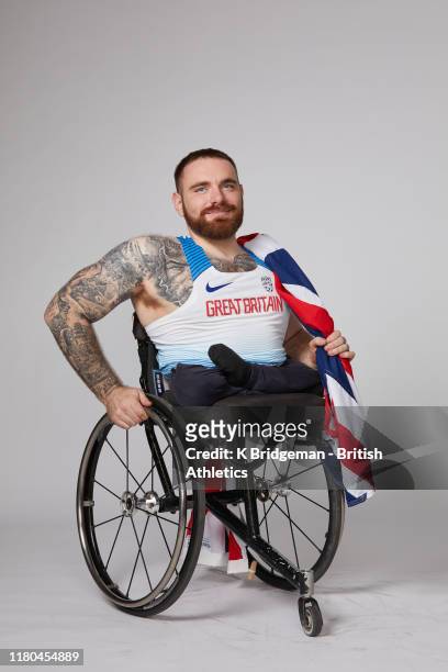 Mickey Bushell of the Great Britain & Northern Ireland Para Athletics team poses for a portrait on November 5, 2019 in Dubai, United Arab Emirates....