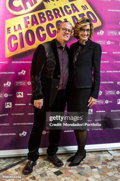 Ernst Knam and Alessandra Mion attend at the presentation of Charlie and the Chocolate factory the musical at Palazzo Marino. Milan , October 11th,...