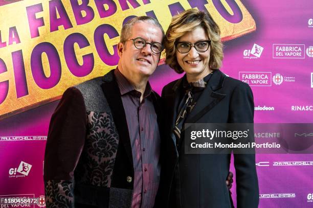 Ernst Knam and Alessandra Mion attend at the presentation of Charlie and the Chocolate factory the musical at Palazzo Marino. Milan , October 11th,...