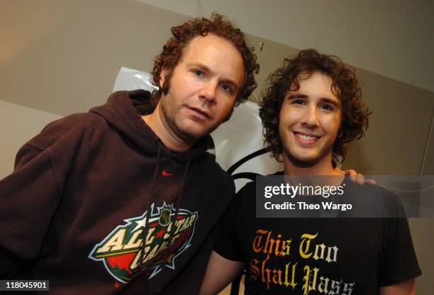 John Ondrasik and Josh Groban during 106.7 Lite FM - "One Night With Lite" Concert - Backstage at Madison Square Theater in New York City, New York,...