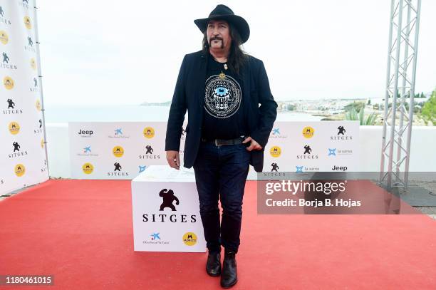 American director Richard Stanley attends photocall of 'Colour out of space' on October 11, 2019 in Sitges, Spain.