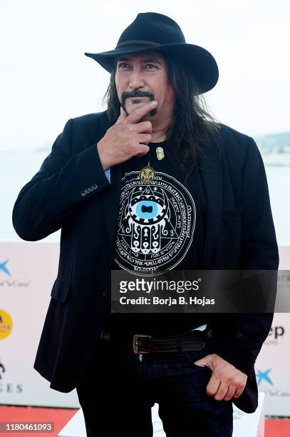 American director Richard Stanley attends photocall of 'Colour out of space' on October 11, 2019 in Sitges, Spain.