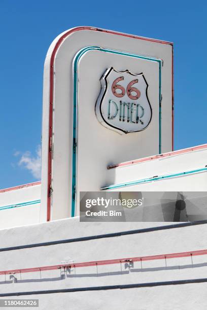 diner 66 in albuquerque, new mexico - diner at the highway stock pictures, royalty-free photos & images