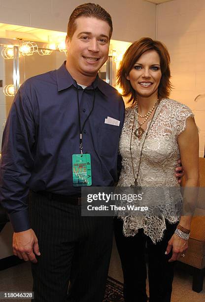 Martina McBride and guests backstage during 106.7 Lite FM - "One Night With Lite" Concert - Backstage at Madison Square Theater in New York City, New...