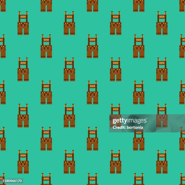 lederhosen beer fest pattern - lederhosen stock illustrations