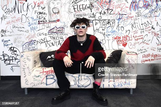 Yungblud visits Music Choice on October 11, 2019 in New York City.