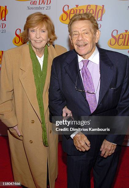 Anne Meara and Jerry Stiller during "Seinfeld" New York DVD Release Party at Rockefeller Plaza in New York City, New York, United States.