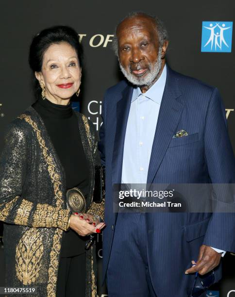 Jacqueline Avant and Clarence Avant attend the City Of Hope's Spirit of Life 2019 Gala held at The Barker Hanger on October 10, 2019 in Santa Monica,...