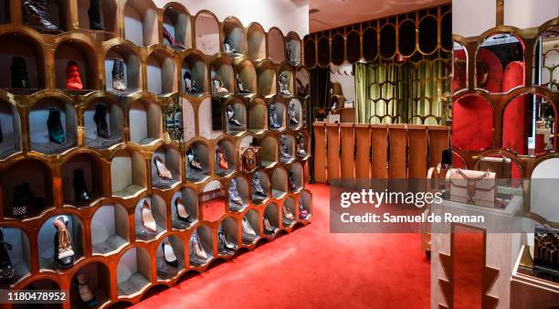 Atmosphere during the ELISA bag collection presentation at the Christian Louboutin store on November 6, 2019 in Madrid, Spain.