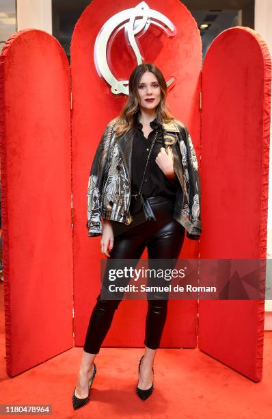 Spanish singer Lorena Gomez attends the ELISA bag collection presentation at the Christian Louboutin store on November 6, 2019 in Madrid, Spain.