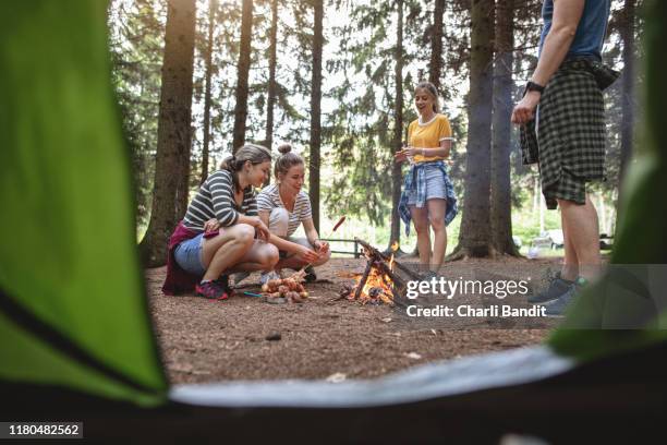 the best memories are made camping - campfire storytelling stock pictures, royalty-free photos & images