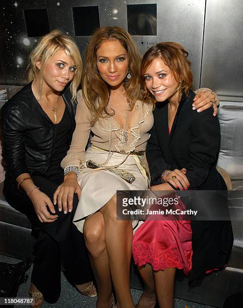Ashley Olsen, Jennifer Lopez and Mary-Kate Olsen at Coty's 100th Anniversary Party