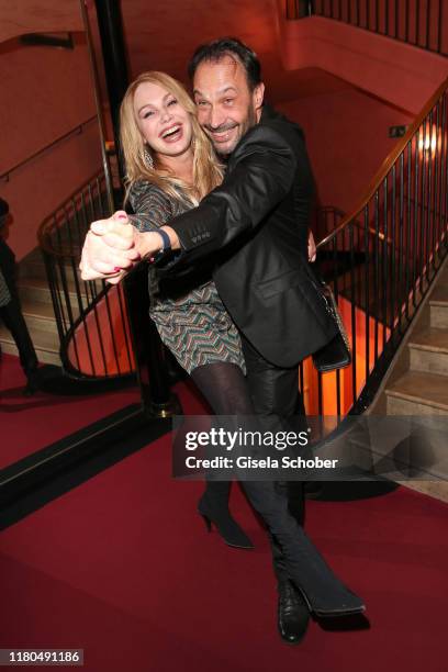 Christine Zierl and Manfred Stecher during the premiere of the theater play "Sonny Boys" at Komoedie im Bayerischen Hof on November 6, 2019 in...