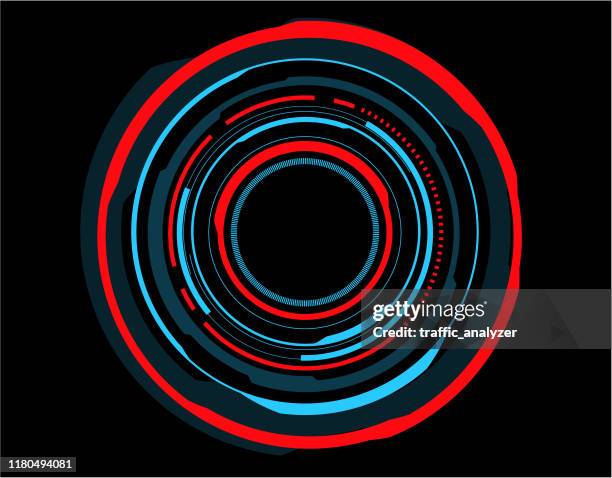 hud - technical circles - head up display stock illustrations