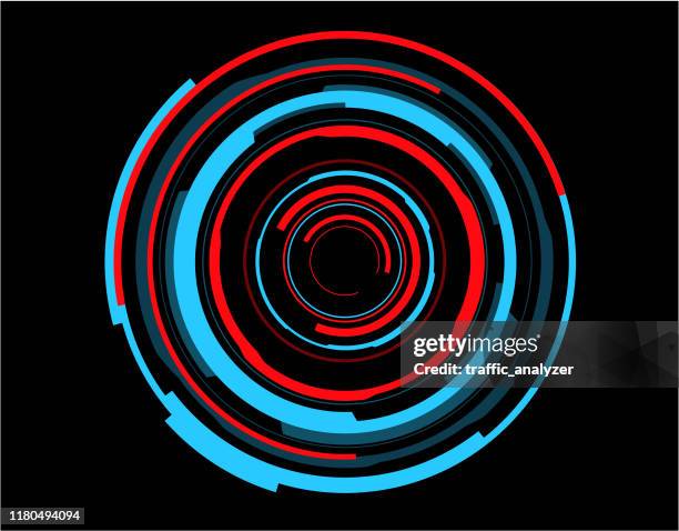 hud - technical circles - head up display stock illustrations