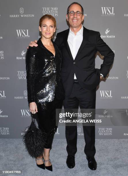 Actor Jerry Seinfeld and wife US author Jessica Seinfeld attend the WSJ Magazine 2019 Innovator Awards at MOMA on November 6, 2019 in New York City.