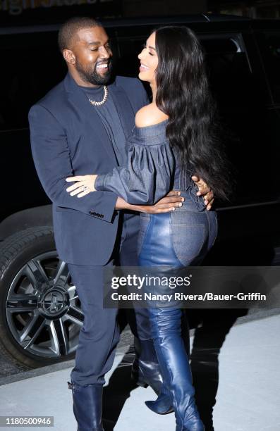 Kanye West and Kim Kardashian West are seen on November 06, 2019 in New York City.