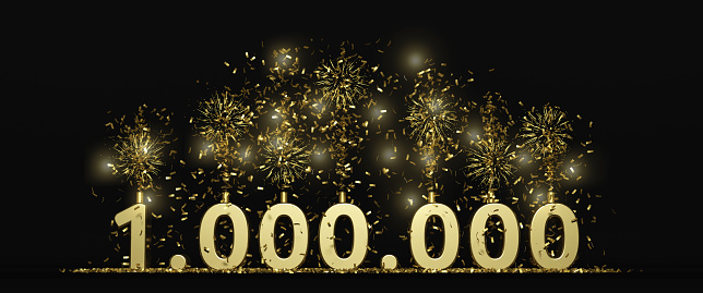 One million celebration illustration
