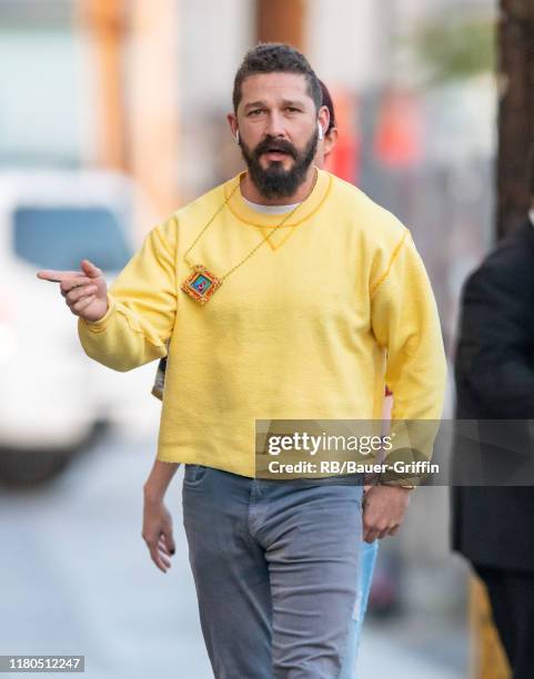 Shia LaBeouf is seen at 'Jimmy Kimmel Live' on November 06, 2019 in Los Angeles, California.