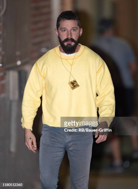 Shia LaBeouf is seen at 'Jimmy Kimmel Live' on November 06, 2019 in Los Angeles, California.