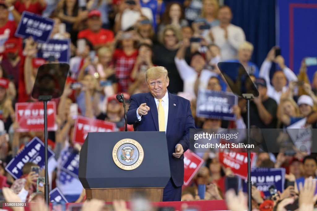 Donald Trump Holds A Campaign Rally In Lake Charles, Louisiana