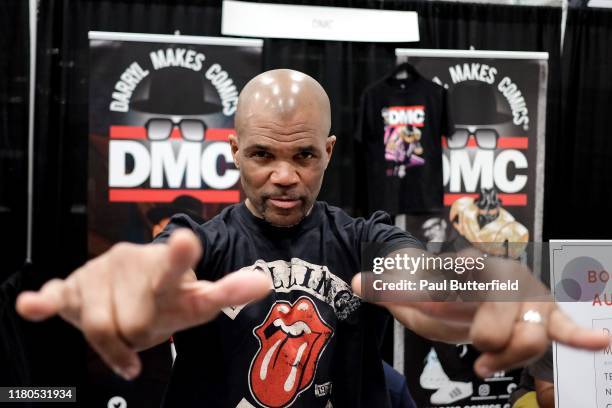 Darryl McDaniels poses at his booth Darryl Makes Comics during 2019 Los Angeles Comic Con at Los Angeles Convention Center on October 11, 2019 in Los...