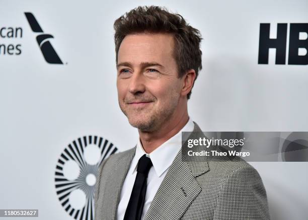 Edward Norton attends the "Motherless Brooklyn" Arrivals during the 57th New York Film Festival on October 11, 2019 in New York City.