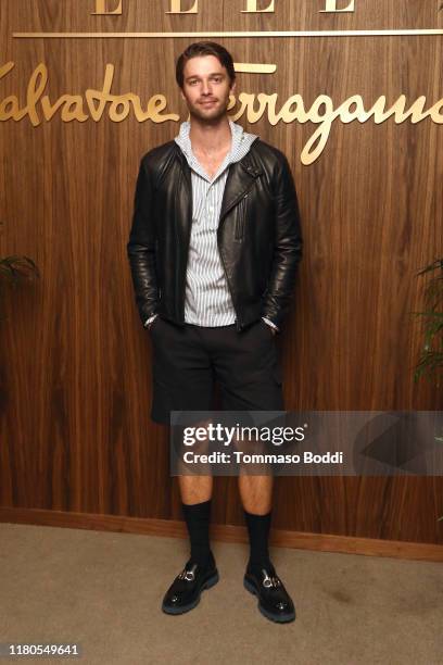 Patrick Schwarzenegger attends the ELLE x Ferragamo Hollywood Rising Party at Sunset Tower on October 11, 2019 in Los Angeles, California.