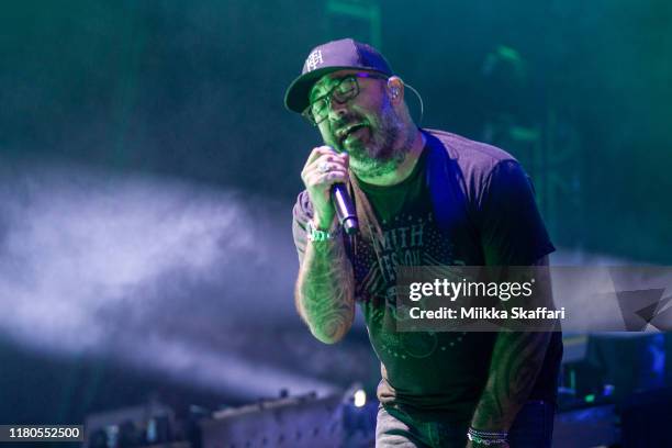 Vocalist Aaron Lewis of Staind performs at 2019 Aftershock Festival at Discovery Park on October 11, 2019 in Sacramento, California.